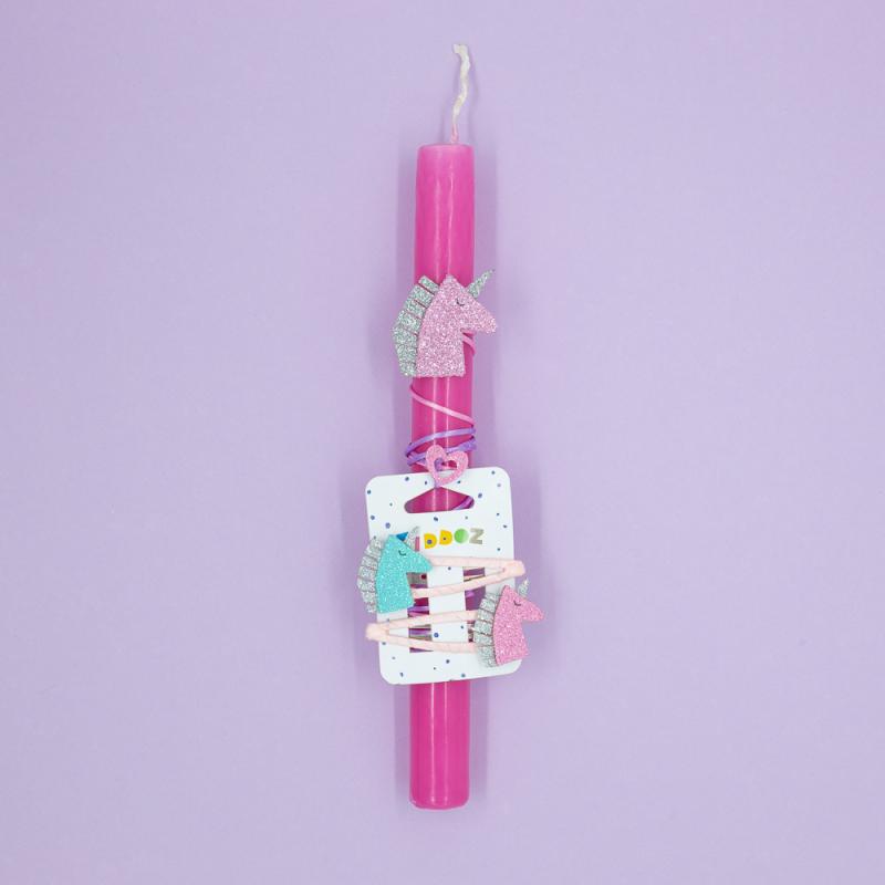 Unicorn Hair Clips Candle